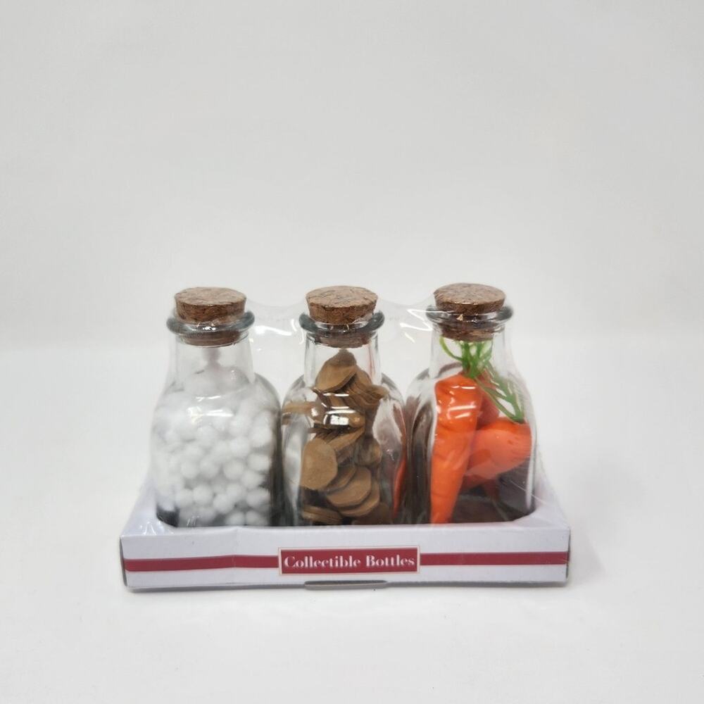 Christmas Collectible Bottles Snowballs, Santa Snacks Cookies, Reindeer Food